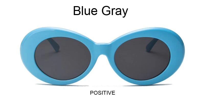 Kurt Cobain Round Sun Glasses Fashion Retro Oval Style Sunglasses Woman Ladies White Black Vintage Oculos De Sol Feminino