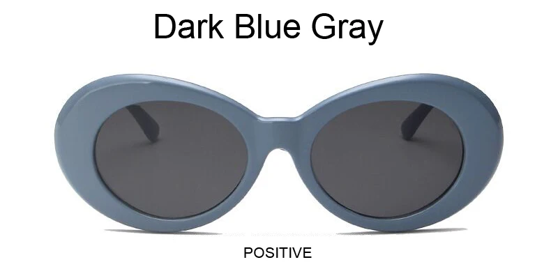 Kurt Cobain Round Sun Glasses Fashion Retro Oval Style Sunglasses Woman Ladies White Black Vintage Oculos De Sol Feminino
