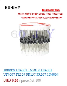 20pcs 1W Metal film resistor 1% 1R ~ 1M 1 2 10 22 47 100 330 ohm 1K 4.7K 10K 22K 47K 100K 330K 470K 2R 10R 22R 47R 100R 330R