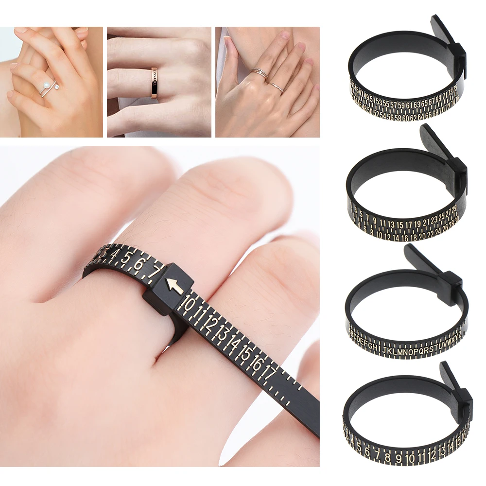 Ring sizer Measure Finger Coil Ring Sizing Tool UK/US/EU/JP Size Measurements Ring Sizer Gauge Tools Jewelry Accessory Newest