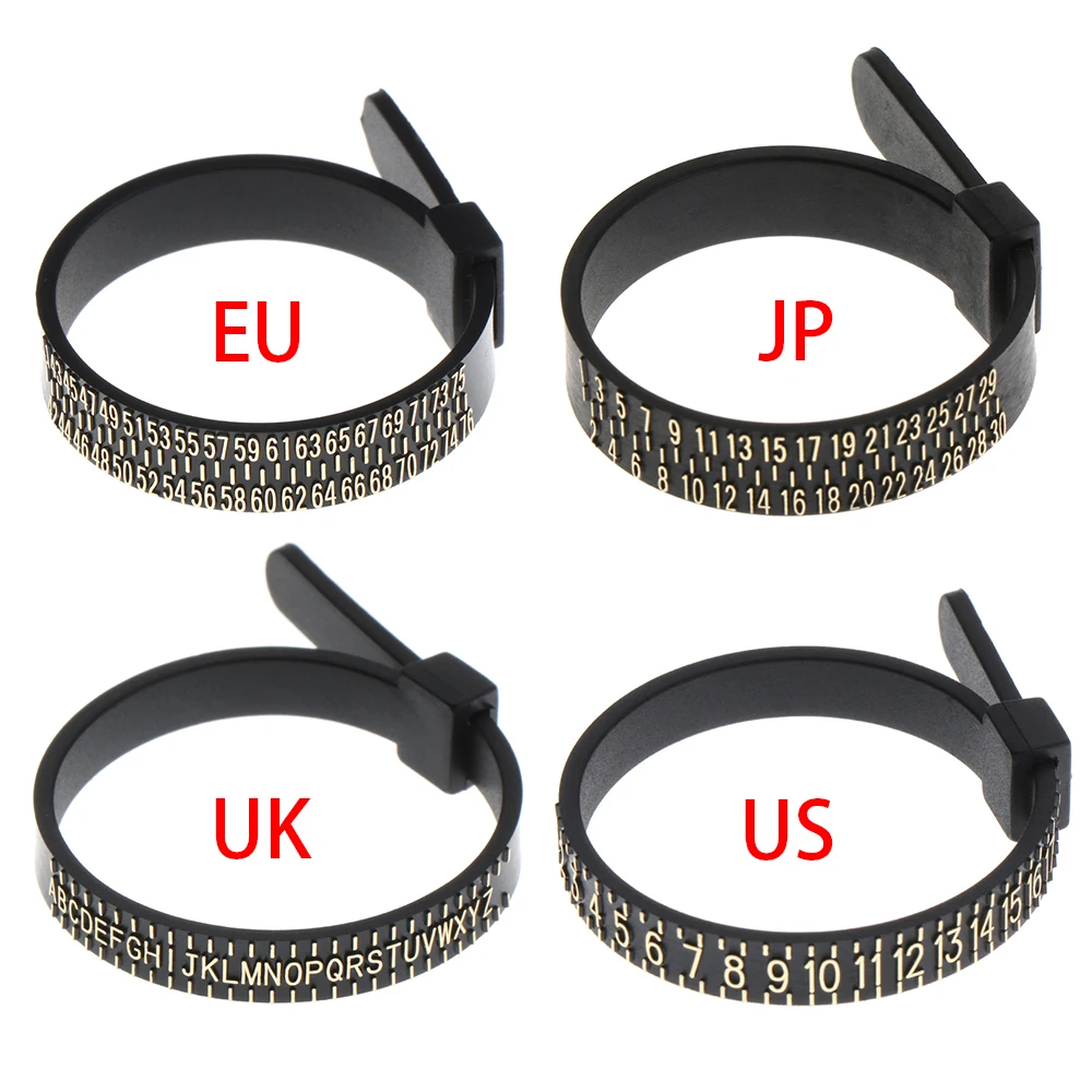 Ring sizer Measure Finger Coil Ring Sizing Tool UK/US/EU/JP Size Measurements Ring Sizer Gauge Tools Jewelry Accessory Newest