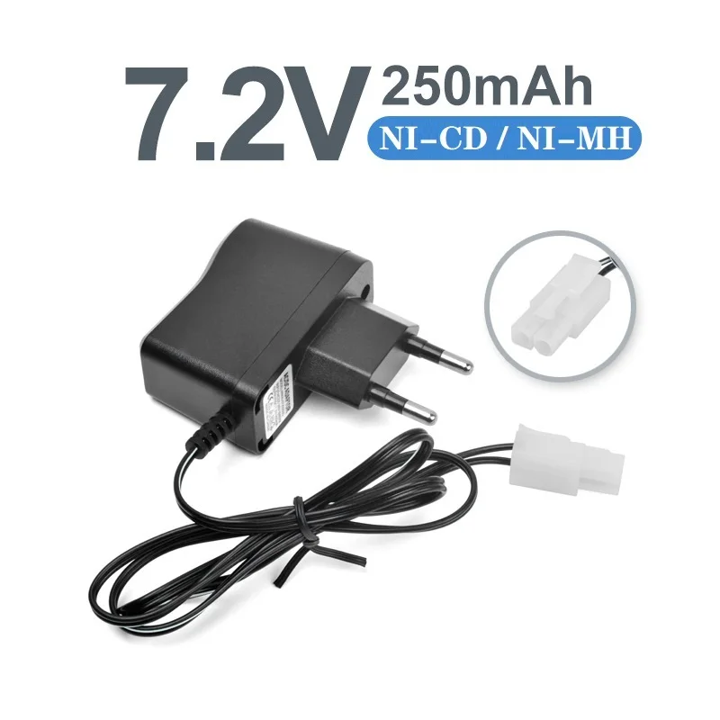 7.2V Battery Charger for NiCd NiMH Battery Input 100V-240V with Tamiya KET-2P Plug Charger for RC Toys 7.2V Charger with SM Plug