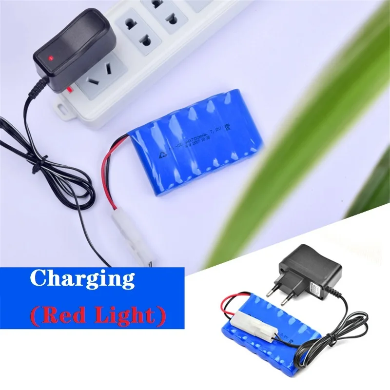 7.2V Battery Charger for NiCd NiMH Battery Input 100V-240V with Tamiya KET-2P Plug Charger for RC Toys 7.2V Charger with SM Plug