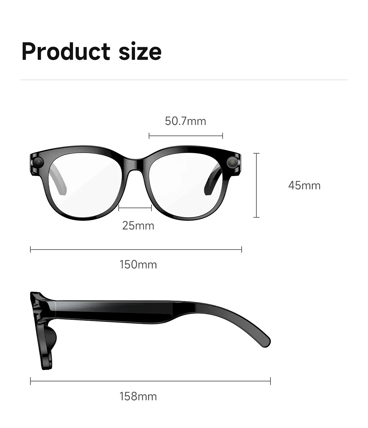 Lenovo AI Smart Glasses HD Camera LED Light Translation Dialogue 290mAh Battery Meeting Video Record Outdoor Sports Sunglasses