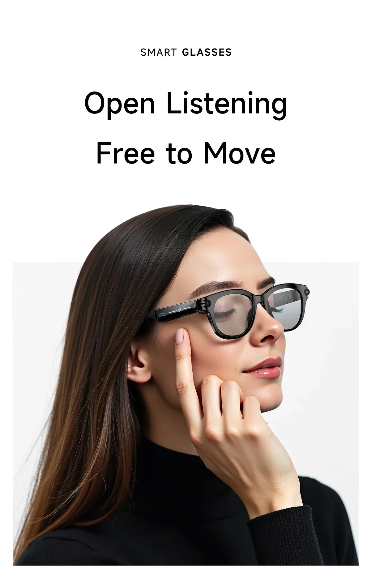 Lenovo AI Smart Glasses HD Camera LED Light Translation Dialogue 290mAh Battery Meeting Video Record Outdoor Sports Sunglasses