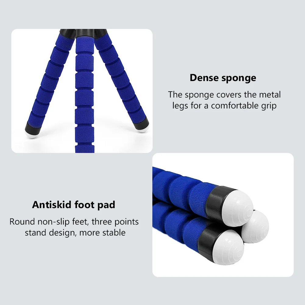 Mini Flexible Sponge Octopus Tripod for IPhone Samsung Xiaomi Huawei Mobile Phone Smartphone for Gopro 9 8 7 Camera Phone