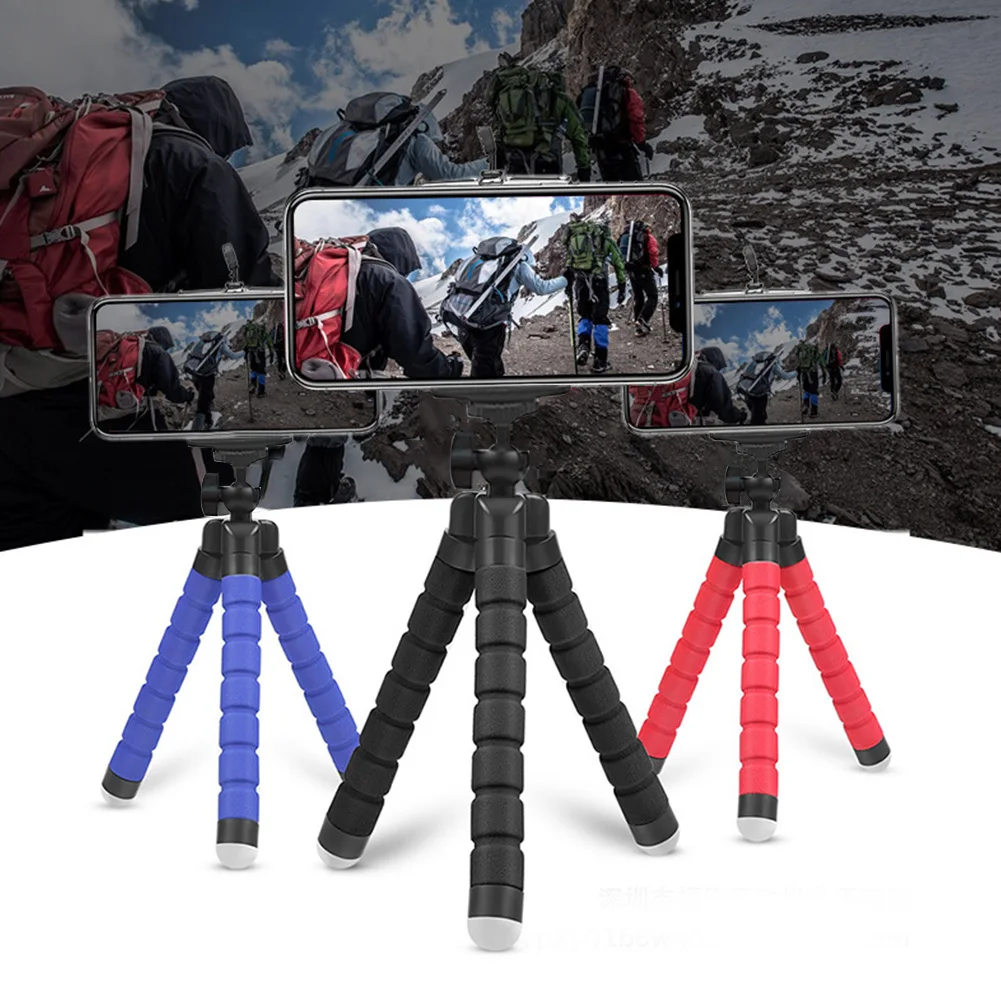 Mini Flexible Sponge Octopus Tripod for IPhone Samsung Xiaomi Huawei Mobile Phone Smartphone for Gopro 9 8 7 Camera Phone