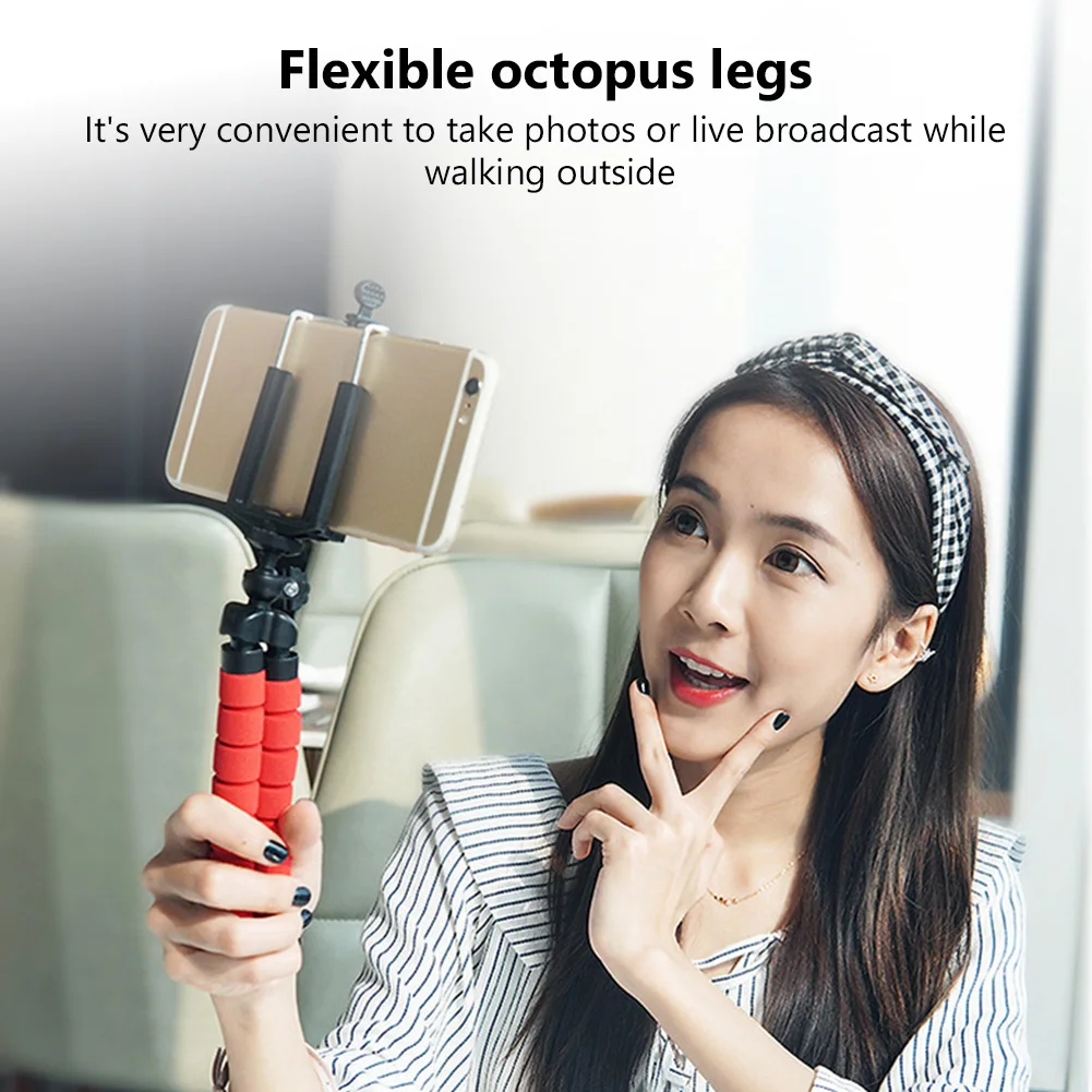 Mini Flexible Sponge Octopus Tripod for IPhone Samsung Xiaomi Huawei Mobile Phone Smartphone for Gopro 9 8 7 Camera Phone