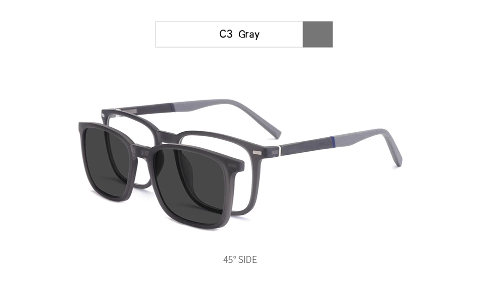 Ceofy Men Eyeglasses 2 In 1 Foldable Cap on Magnetic Optical Myopia Popular Sunglasses Prescription Glasses Frame C8016