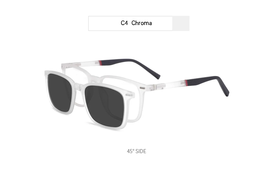 Ceofy Men Eyeglasses 2 In 1 Foldable Cap on Magnetic Optical Myopia Popular Sunglasses Prescription Glasses Frame C8016