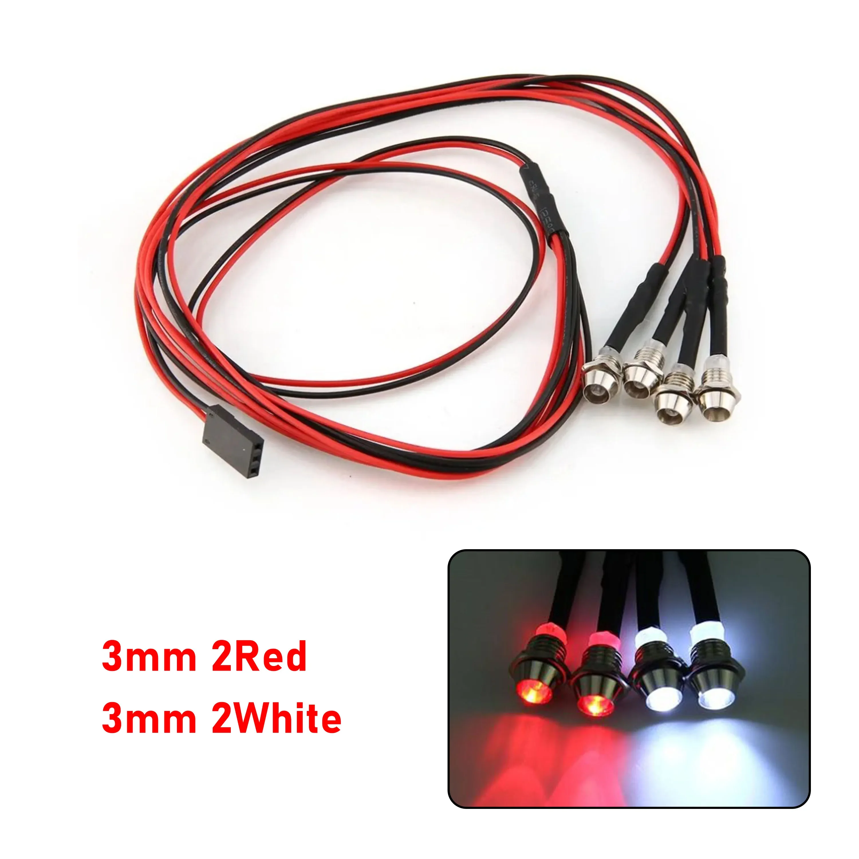 RC LED Light Kit Headlamps for 1/10 1/8 1/12 RC Car Truck Crawler Drift Car Headlight Taillight TRAXXAS HSP HPI MN99 MN90