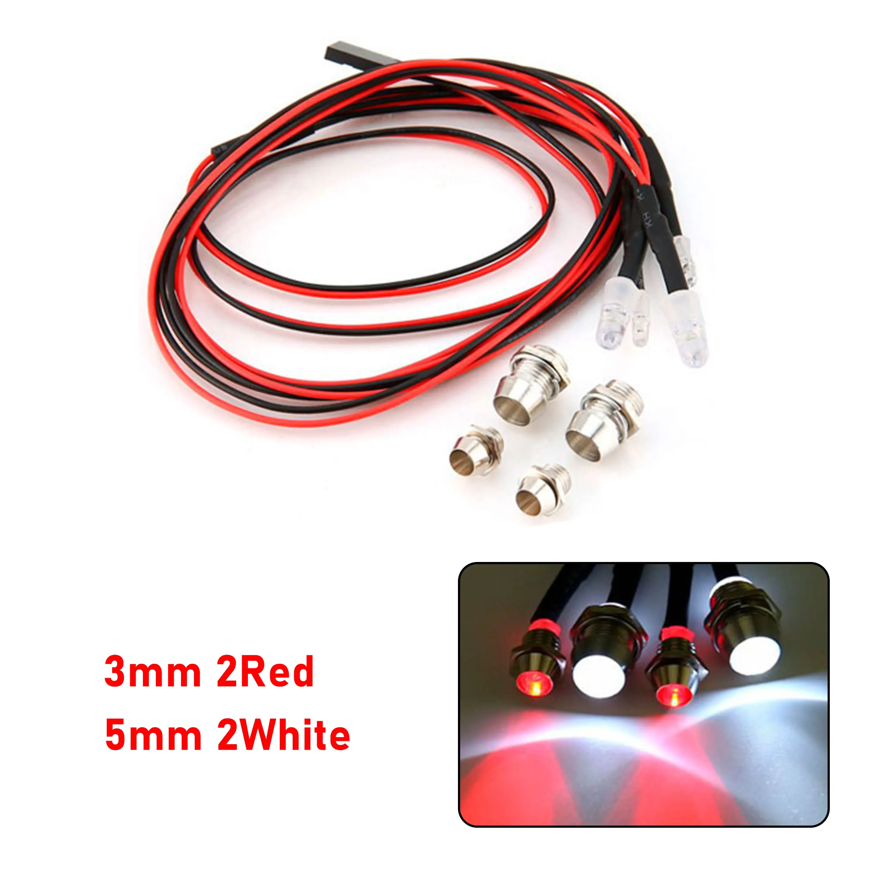 RC LED Light Kit Headlamps for 1/10 1/8 1/12 RC Car Truck Crawler Drift Car Headlight Taillight TRAXXAS HSP HPI MN99 MN90