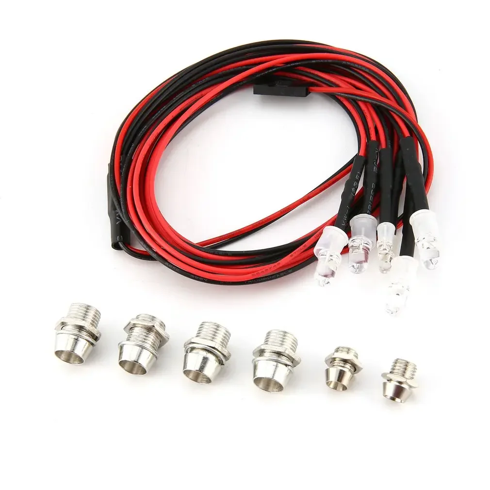 RC LED Light Kit Headlamps for 1/10 1/8 1/12 RC Car Truck Crawler Drift Car Headlight Taillight TRAXXAS HSP HPI MN99 MN90