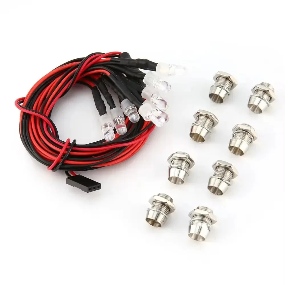 RC LED Light Kit Headlamps for 1/10 1/8 1/12 RC Car Truck Crawler Drift Car Headlight Taillight TRAXXAS HSP HPI MN99 MN90