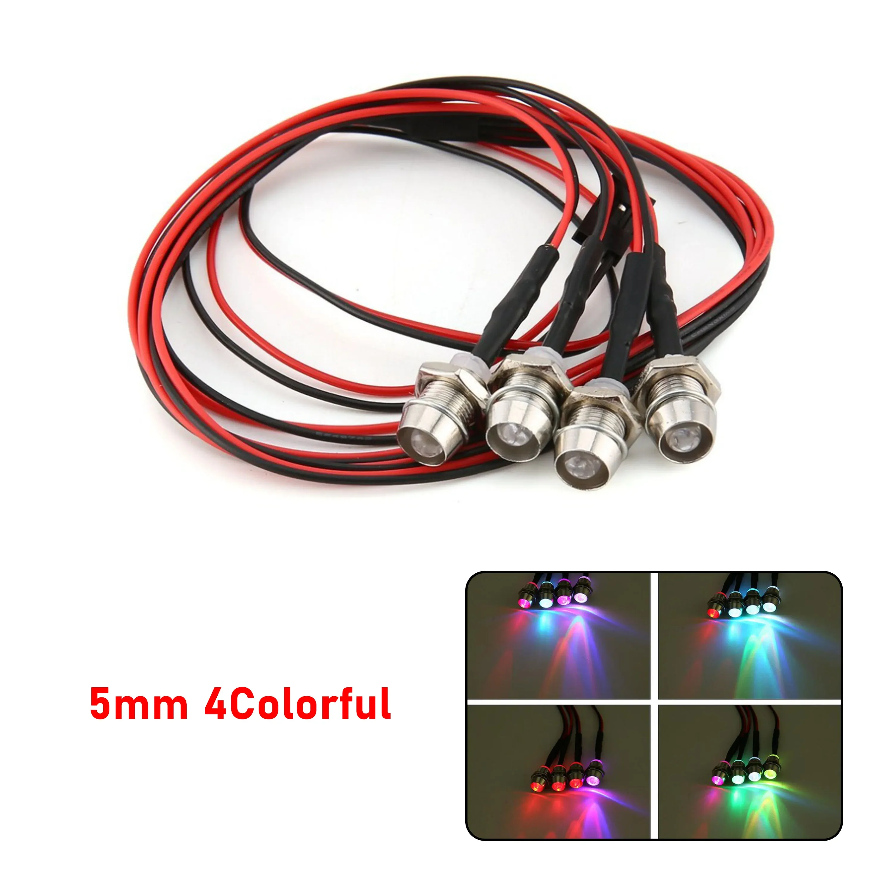 RC LED Light Kit Headlamps for 1/10 1/8 1/12 RC Car Truck Crawler Drift Car Headlight Taillight TRAXXAS HSP HPI MN99 MN90