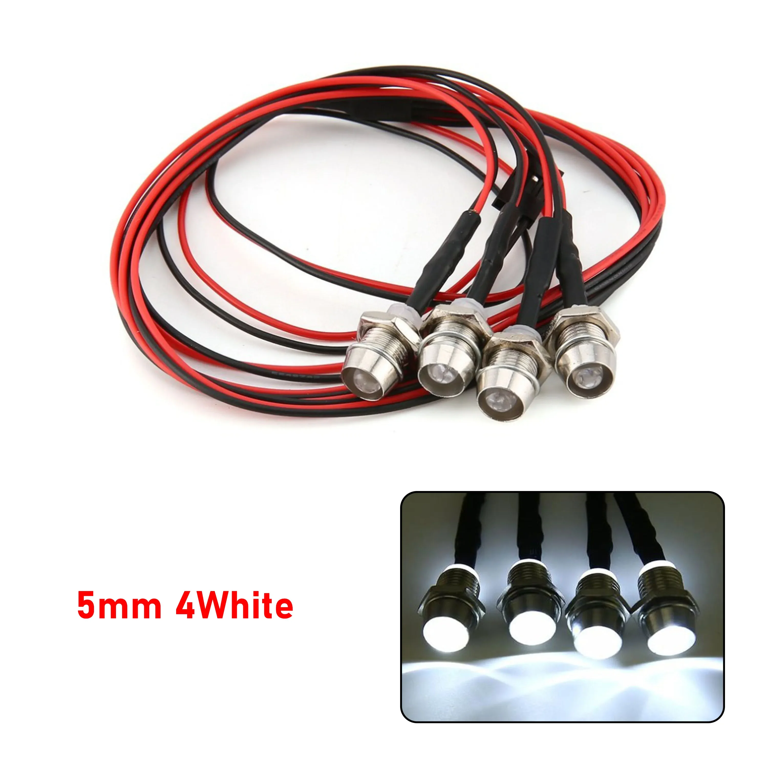 RC LED Light Kit Headlamps for 1/10 1/8 1/12 RC Car Truck Crawler Drift Car Headlight Taillight TRAXXAS HSP HPI MN99 MN90