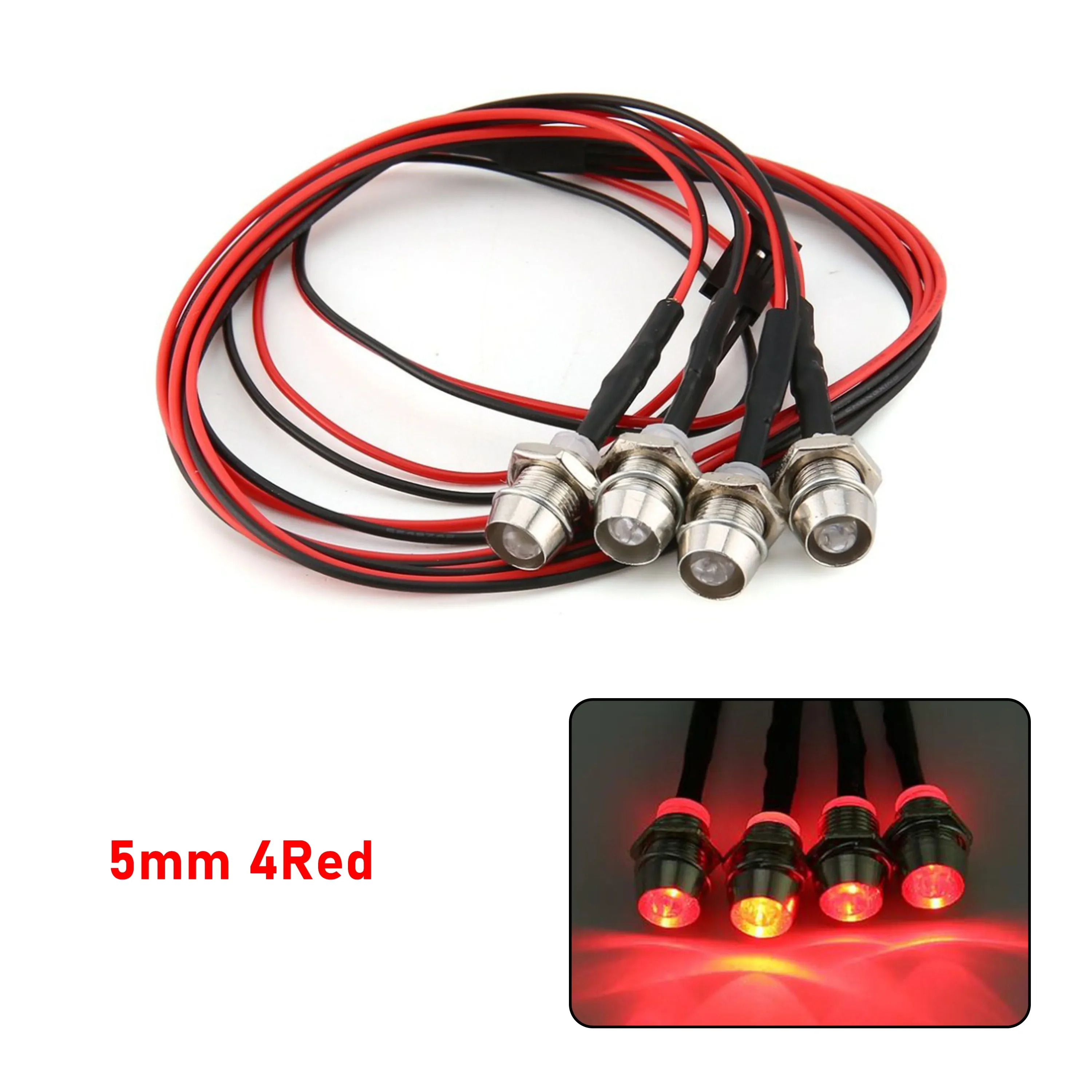 RC LED Light Kit Headlamps for 1/10 1/8 1/12 RC Car Truck Crawler Drift Car Headlight Taillight TRAXXAS HSP HPI MN99 MN90