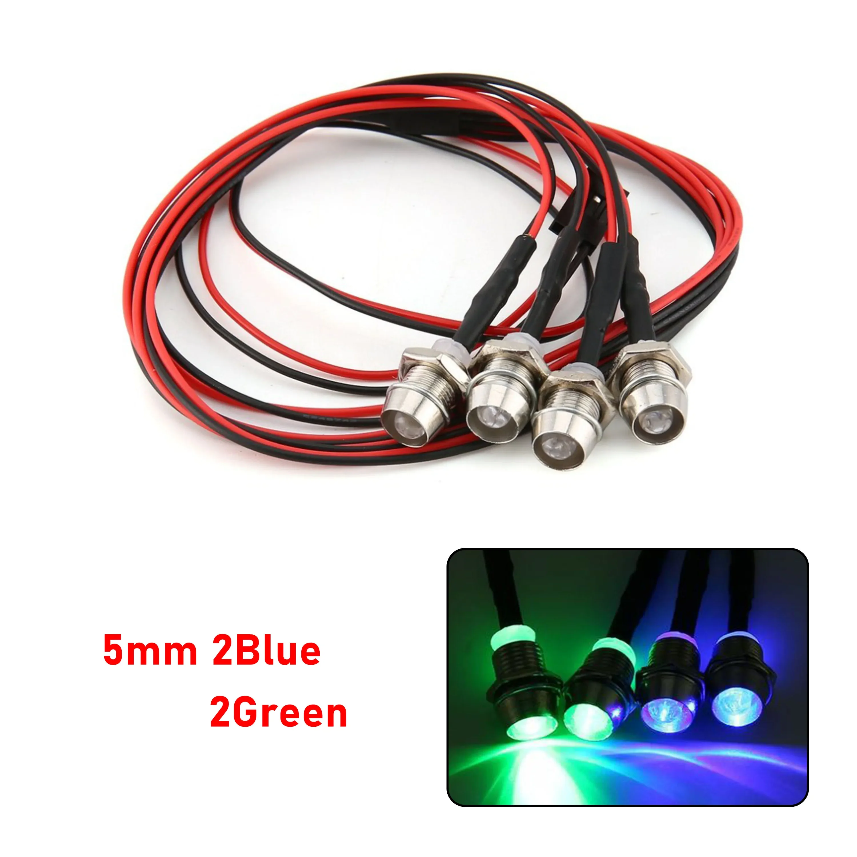 RC LED Light Kit Headlamps for 1/10 1/8 1/12 RC Car Truck Crawler Drift Car Headlight Taillight TRAXXAS HSP HPI MN99 MN90