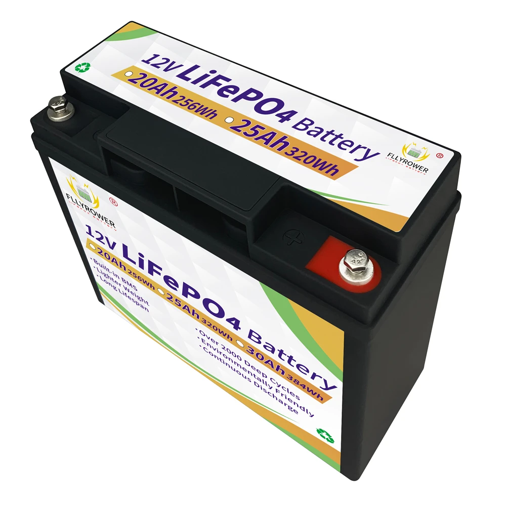 EU Stock 12V 6/10/12/20/30/40/50Ah LiFePO4 With BMS Lithium Iron Phosphate Energy Storage Battery Rechargeable For Kid Scooters