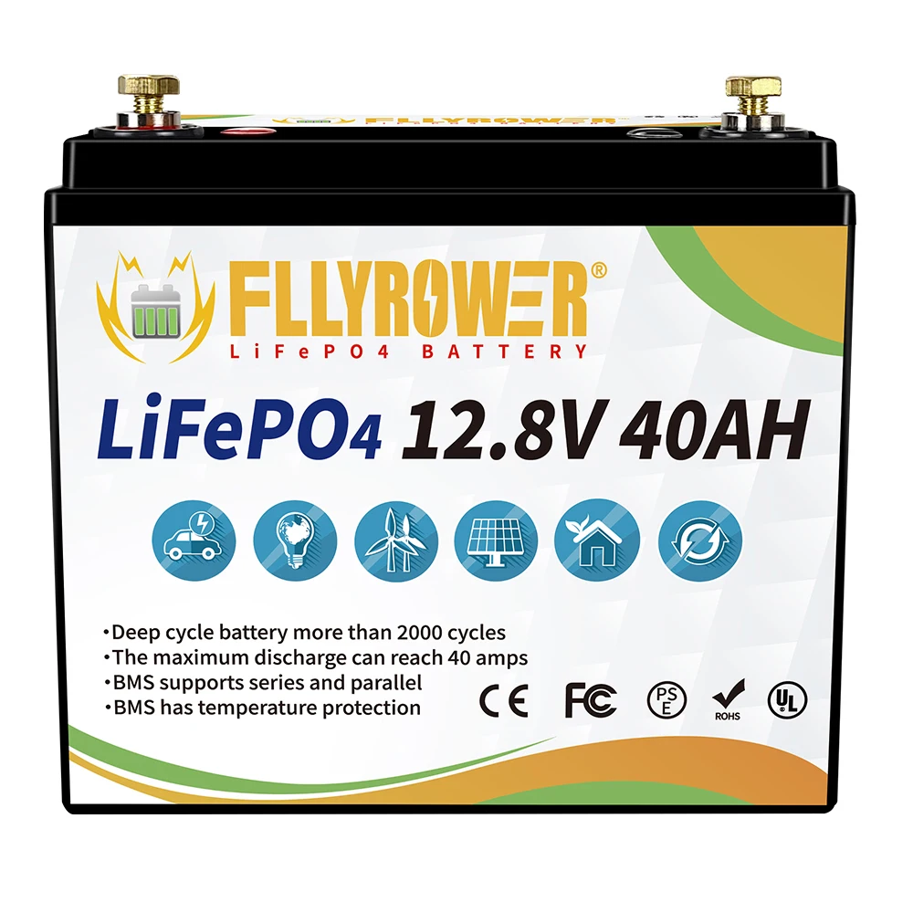 EU Stock 12V 6/10/12/20/30/40/50Ah LiFePO4 With BMS Lithium Iron Phosphate Energy Storage Battery Rechargeable For Kid Scooters