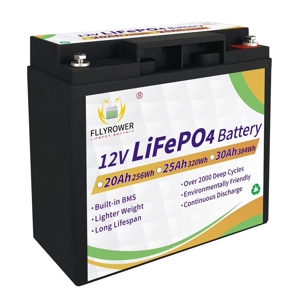 EU Stock 12V 6/10/12/20/30/40/50Ah LiFePO4 With BMS Lithium Iron Phosphate Energy Storage Battery Rechargeable For Kid Scooters