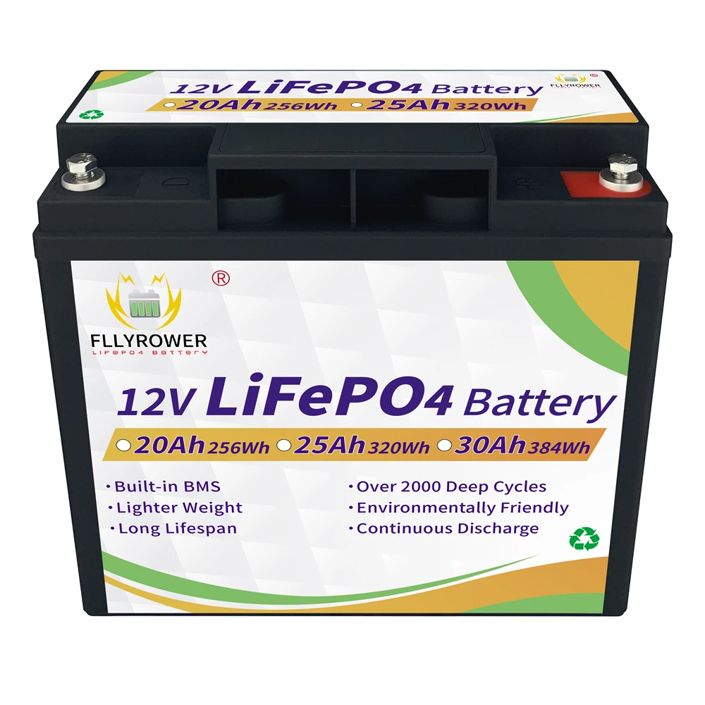 EU Stock 12V 6/10/12/20/30/40/50Ah LiFePO4 With BMS Lithium Iron Phosphate Energy Storage Battery Rechargeable For Kid Scooters
