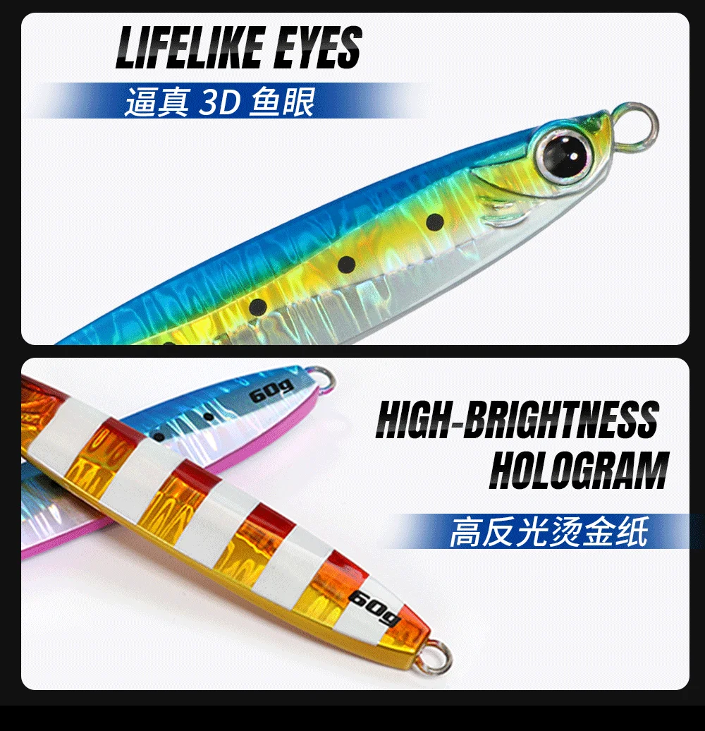 JIGGINGPRO 35g 45g 60g 80g 100g Coltsniper Metal Jigs Japan Long Cast Jigging Lure Sea Fishing Lure