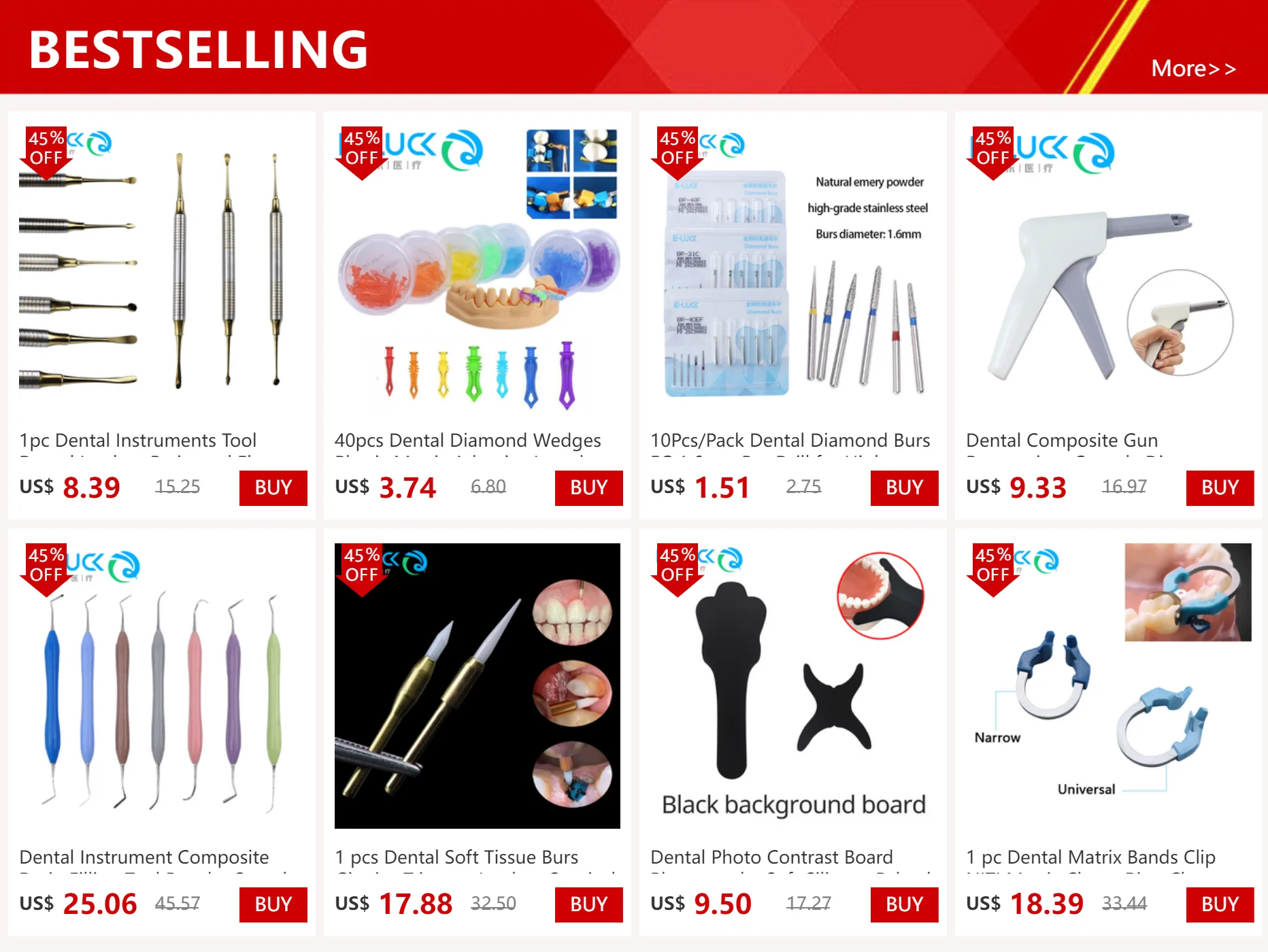 240pcs/box Dental Wooden Wedges Dental Materials Colorful Disposable Fixing Wedges Interdental Composite