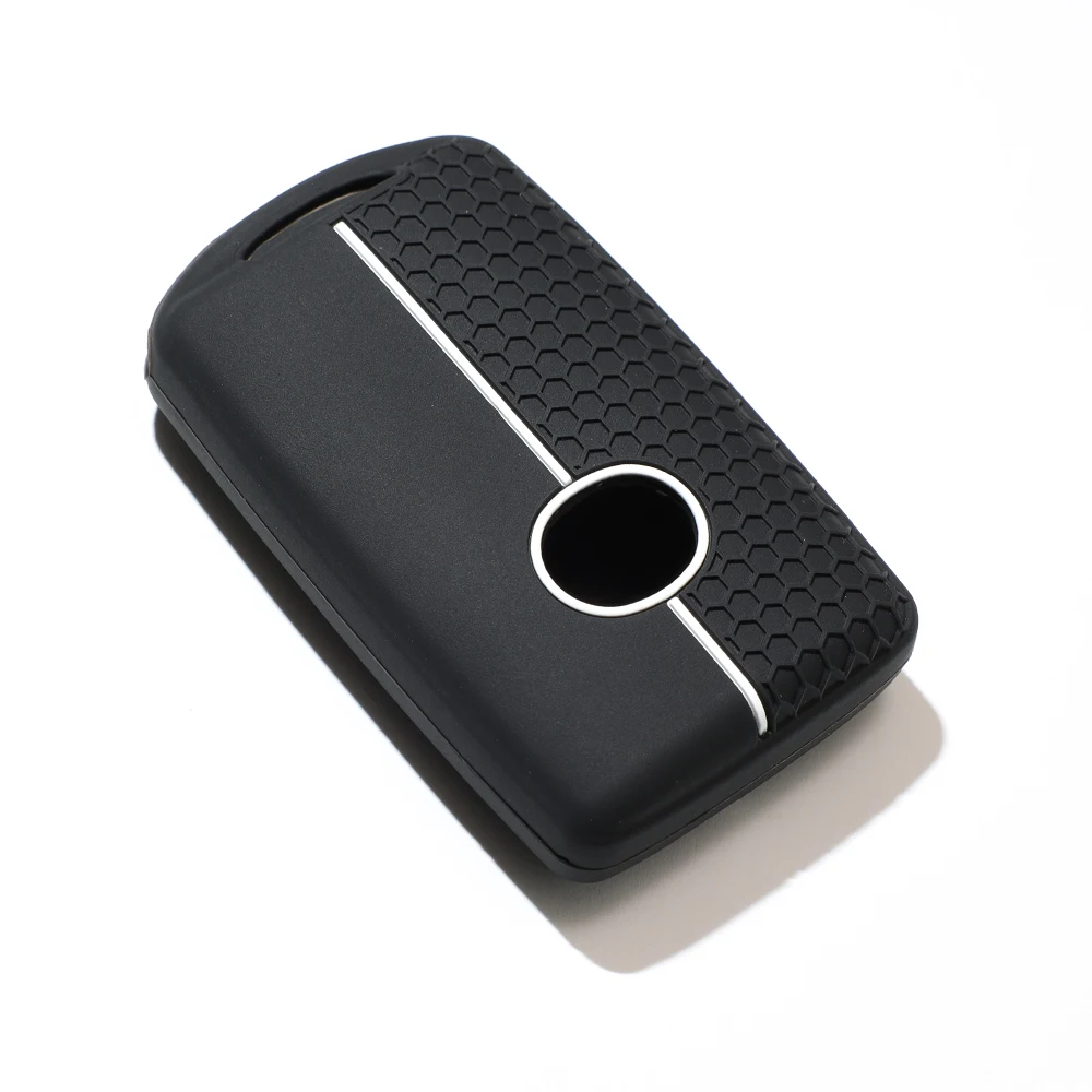 Fits for Mazda Silicone Rubber Key Fob Cover, Key Case for 2025 Mazda 3 6 Cx-5 Cx-50 Cx-30 Cx-9 Smart Key Replacement Protector