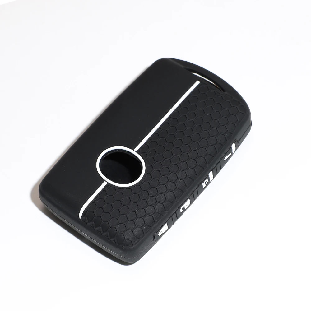 Fits for Mazda Silicone Rubber Key Fob Cover, Key Case for 2025 Mazda 3 6 Cx-5 Cx-50 Cx-30 Cx-9 Smart Key Replacement Protector