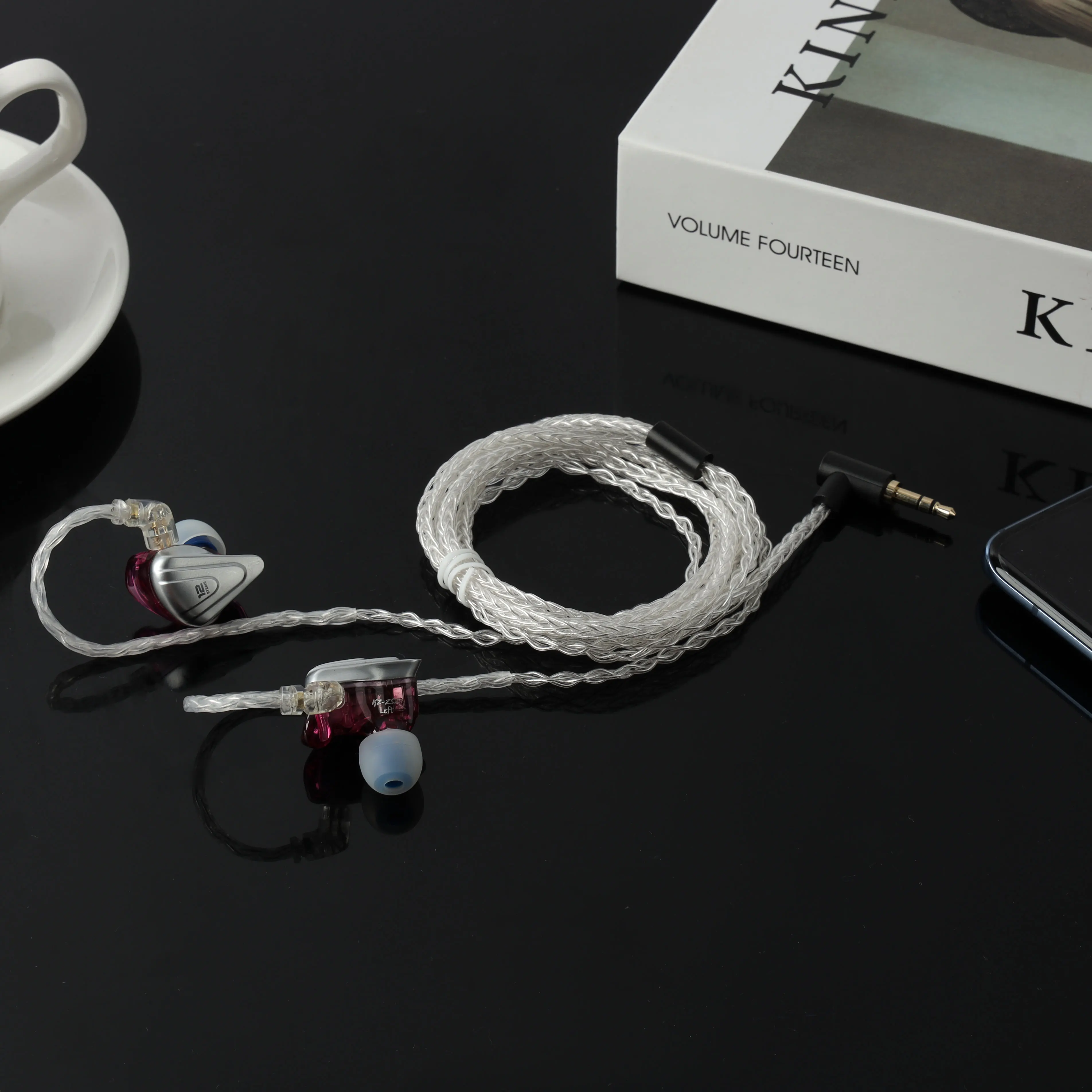 JCALLY JC08S 8 Shares QDC 2Pin 0.78mm MMCX Earphone Upgrade Cable with Mic for KZ EDX Pro ZSN PRO X ZST PRO X ZSX PRX Castor ZSN
