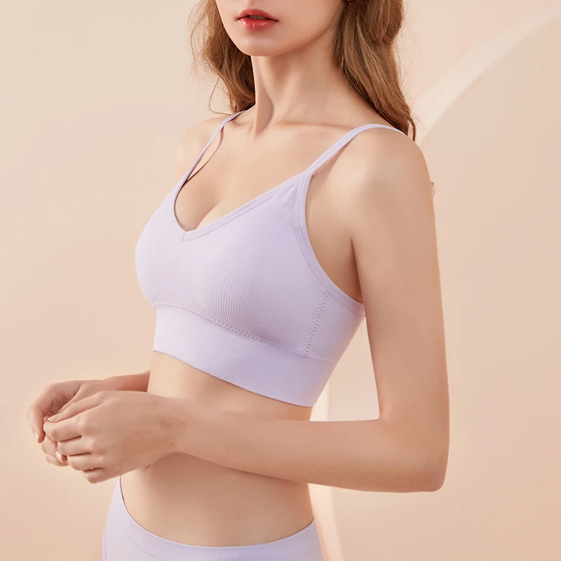 Women Sports Bra Tube Top Push-Up Bra Padded Crop Top Seamless Underwear Female Streetwear Tank Tops Removable Pads Camisole