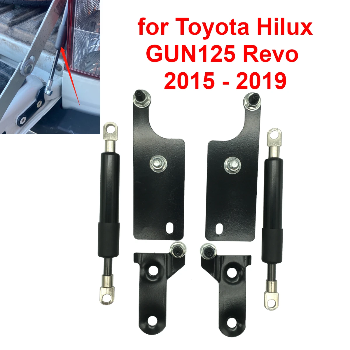 Car Rear Tailgate Slow Down Support Rod Lift Strut Bar Gas Shock Damper for Toyota Hilux GUN125 Revo 2015 - 2022