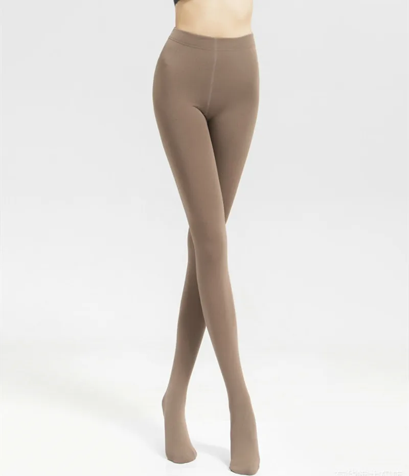 130 KG New Plus Size Sexy Women Tights Warm Winter Fleece Pantyhose 120D High Waist Female Stretchy Opaque Footed Tights