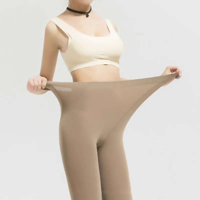 130 KG New Plus Size Sexy Women Tights Warm Winter Fleece Pantyhose 120D High Waist Female Stretchy Opaque Footed Tights