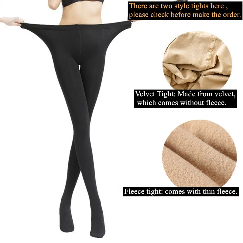 130 KG New Plus Size Sexy Women Tights Warm Winter Fleece Pantyhose 120D High Waist Female Stretchy Opaque Footed Tights