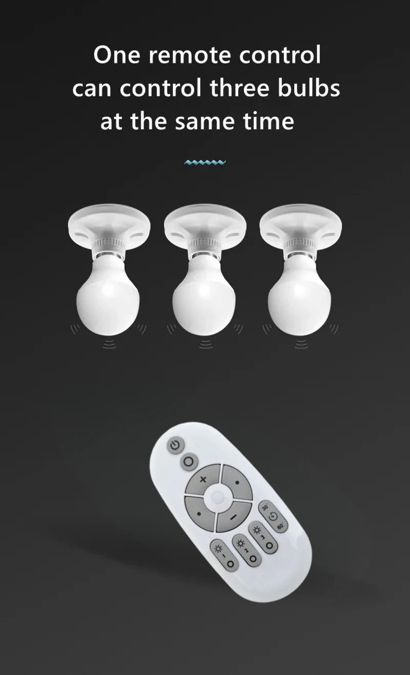 Smart LED Bulb E27 6W 9W 12W RF 2.4G Wireless Remote Control Night Light Timing Turn off Warm Cold Light Dimmable Led Lamp Bulb