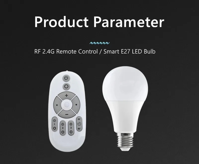 Smart LED Bulb E27 6W 9W 12W RF 2.4G Wireless Remote Control Night Light Timing Turn off Warm Cold Light Dimmable Led Lamp Bulb