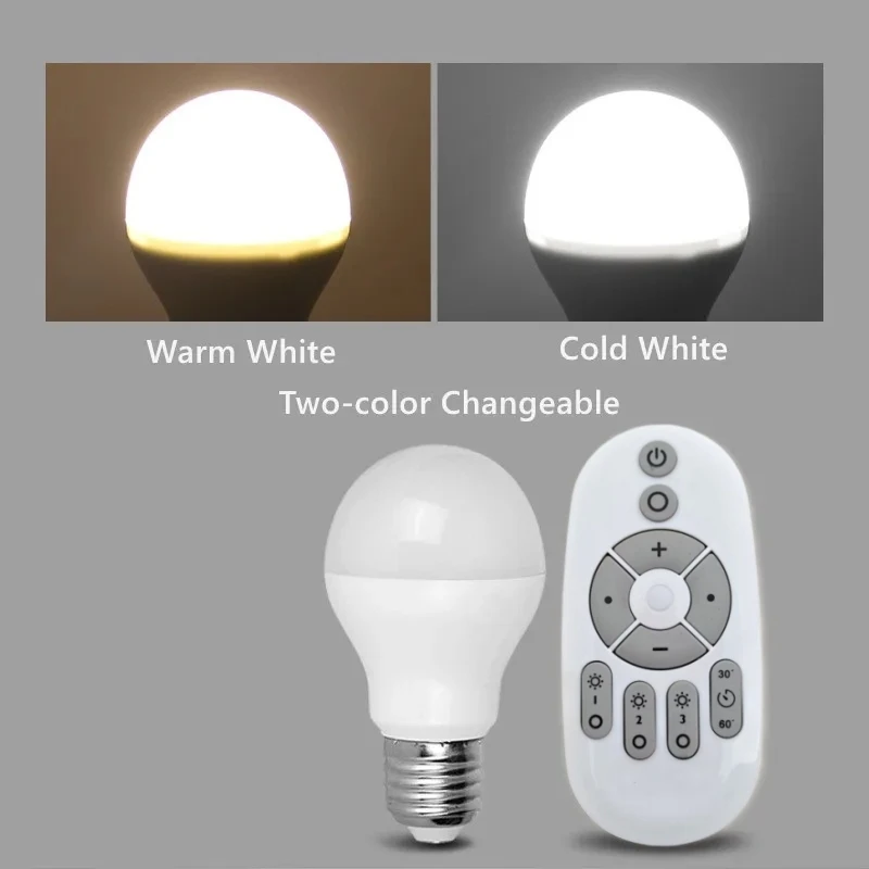 Smart LED Bulb E27 6W 9W 12W RF 2.4G Wireless Remote Control Night Light Timing Turn off Warm Cold Light Dimmable Led Lamp Bulb
