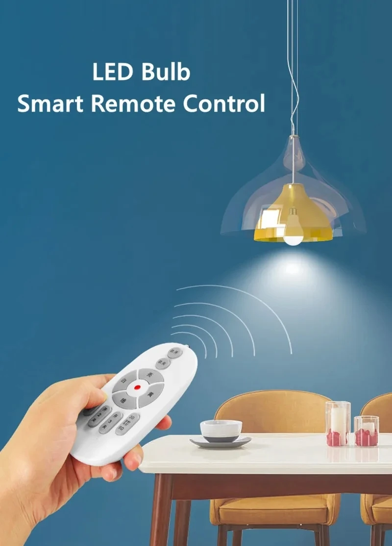 Smart LED Bulb E27 6W 9W 12W RF 2.4G Wireless Remote Control Night Light Timing Turn off Warm Cold Light Dimmable Led Lamp Bulb