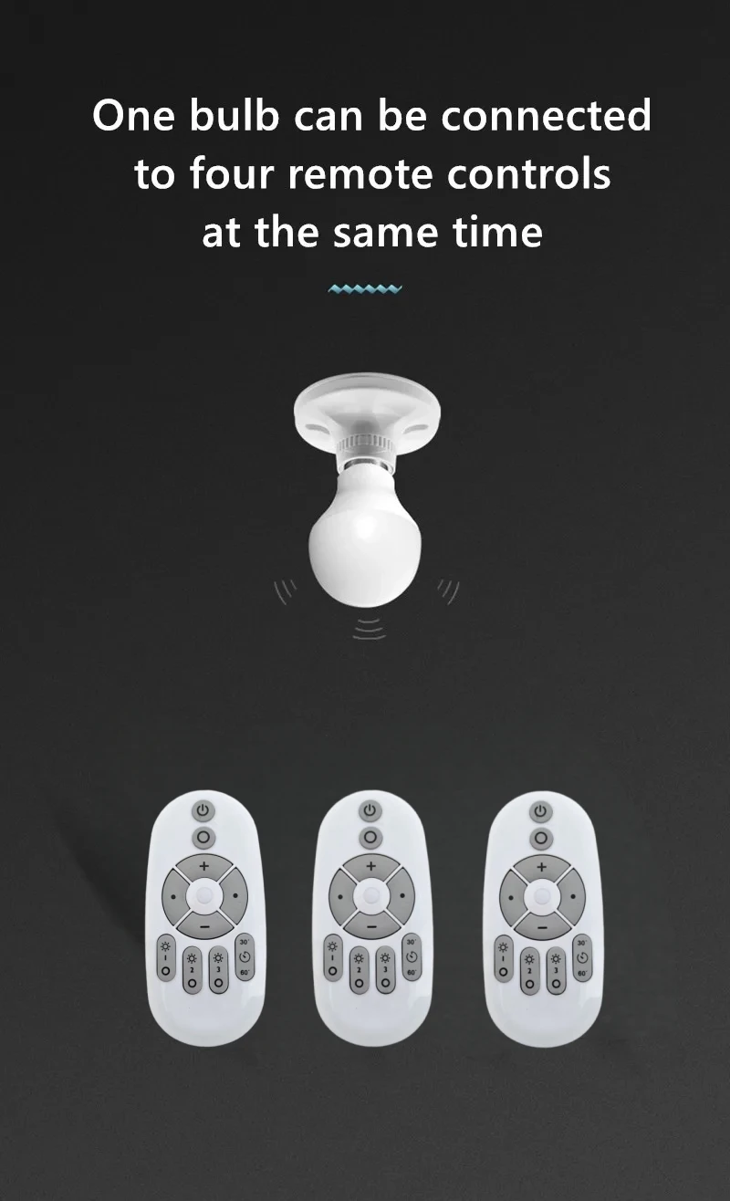 Smart LED Bulb E27 6W 9W 12W RF 2.4G Wireless Remote Control Night Light Timing Turn off Warm Cold Light Dimmable Led Lamp Bulb