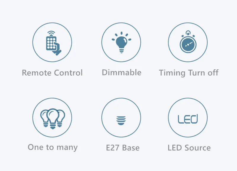Smart LED Bulb E27 6W 9W 12W RF 2.4G Wireless Remote Control Night Light Timing Turn off Warm Cold Light Dimmable Led Lamp Bulb