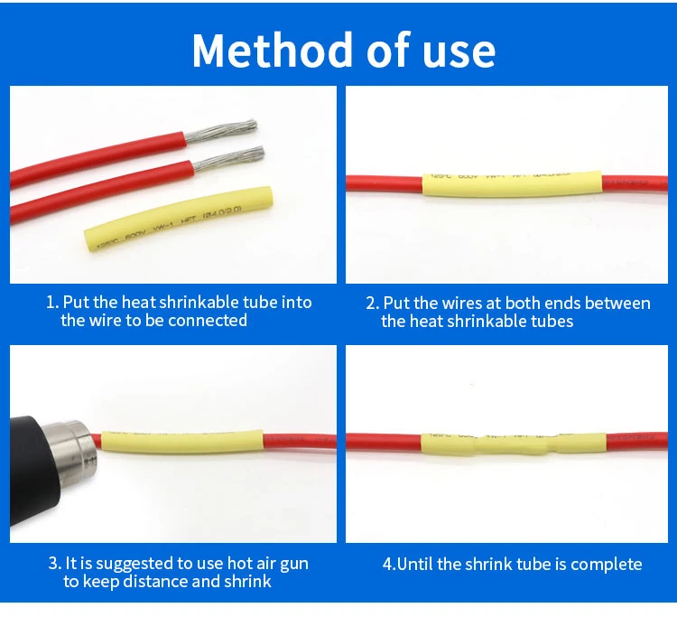1~10m Heat Shrink Tube 2:1 Purple Dia 1 2 3 4 5 6 7 8 9 10 12 14 16 20 25 30 40 50 mm Polyolefin Thermal Cable Sleeve Insulated