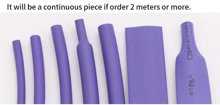 1~10m Heat Shrink Tube 2:1 Purple Dia 1 2 3 4 5 6 7 8 9 10 12 14 16 20 25 30 40 50 mm Polyolefin Thermal Cable Sleeve Insulated