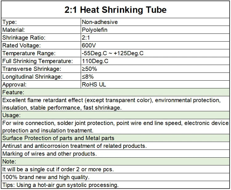 1~10m Heat Shrink Tube 2:1 Purple Dia 1 2 3 4 5 6 7 8 9 10 12 14 16 20 25 30 40 50 mm Polyolefin Thermal Cable Sleeve Insulated