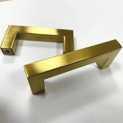 Black/golden/Silver Square Cabinet Handle Furniture Hardware Stainless Steel Kitchen Door Knobs Cupboard Wardrobe Drawer Pulls