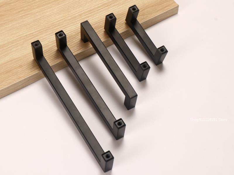 Black/golden/Silver Square Cabinet Handle Furniture Hardware Stainless Steel Kitchen Door Knobs Cupboard Wardrobe Drawer Pulls