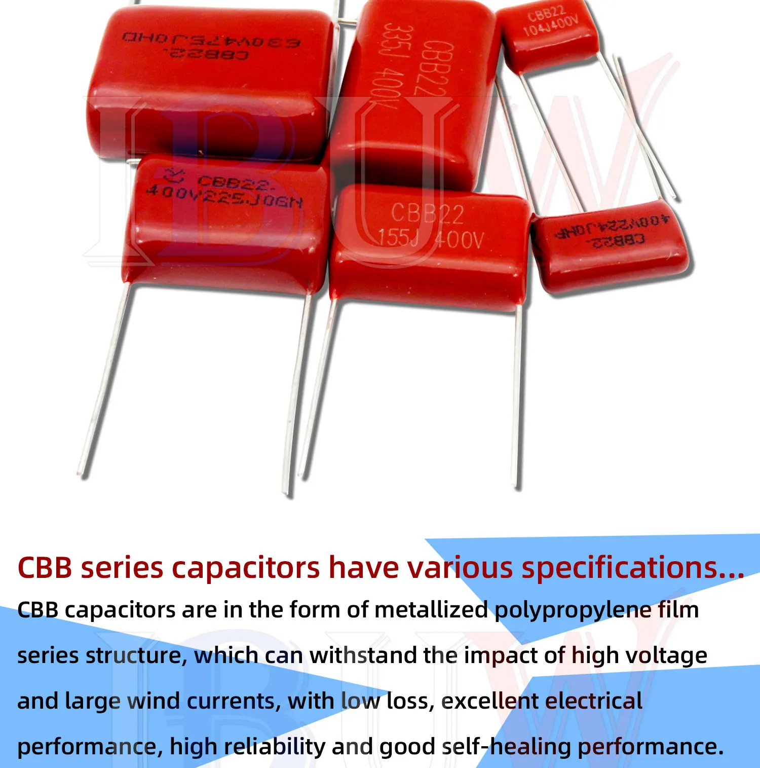 10PCS 63V 100V 250V 400V 630V CBB Polypropylene film capacitor 100PF 220PF 470PF 10NF 1UF 22NF 100NF 220NF 330NF 470NF 680NF