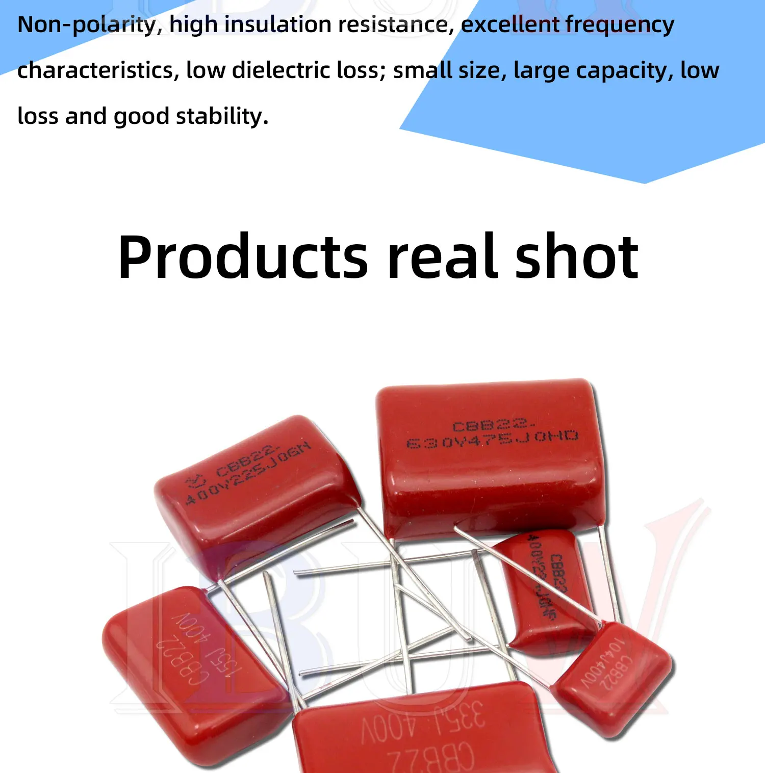 10PCS 63V 100V 250V 400V 630V CBB Polypropylene film capacitor 100PF 220PF 470PF 10NF 1UF 22NF 100NF 220NF 330NF 470NF 680NF