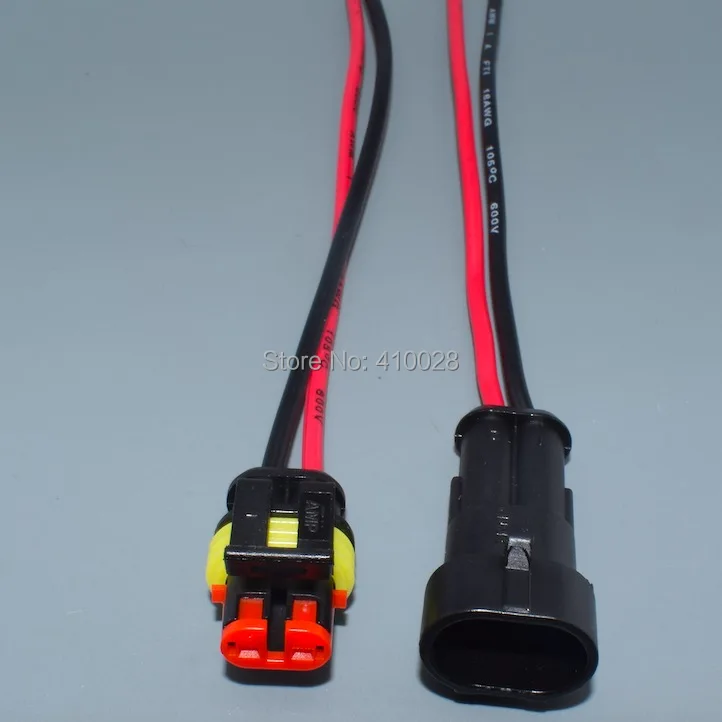 shhworldsea 1P 2P 3P 4P 5P 6P 18AGW 14CM Waterproof Electrical Auto Connector Male Female Plug with Wire Cable harness for Car